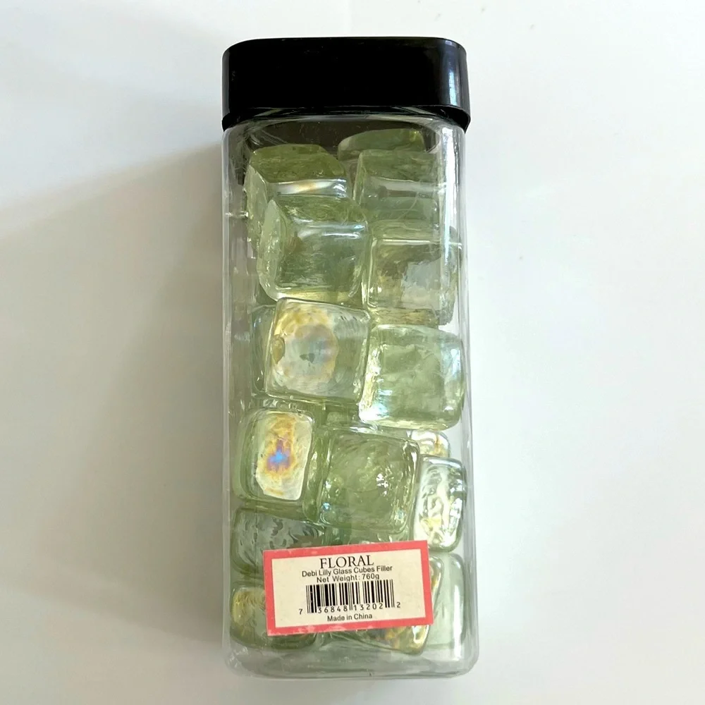 Vase Filler Stones Clear Glass Ice Cubes Floral Arrangements Decor Bowls